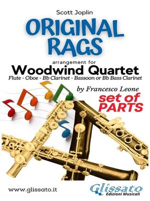 cover image of Woodwind Quartet sheet music--Original Rags (parts)